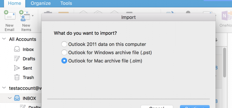 Outlook for mac 2011 not getting mail mojave or wait